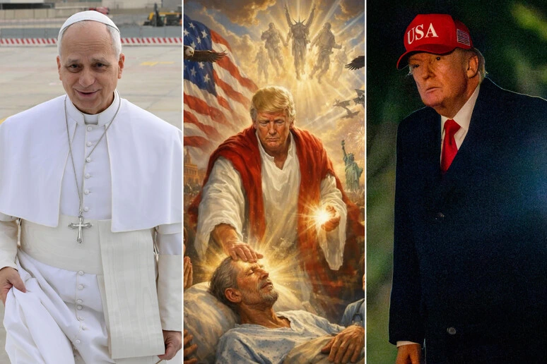 Trump si ritrae con l'Ia come un messia che emana luce divina su un malato