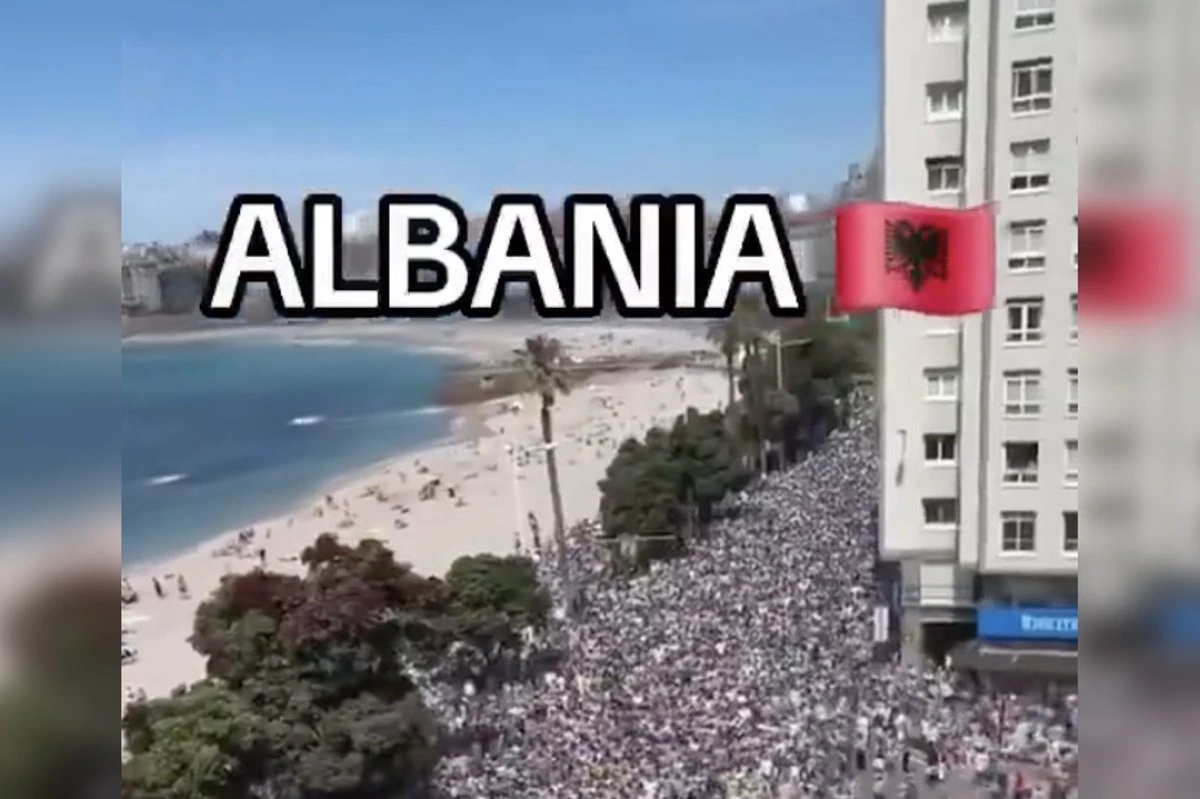Правда ли, что на этом видео показаны протесты против строительства отеля в Албании?