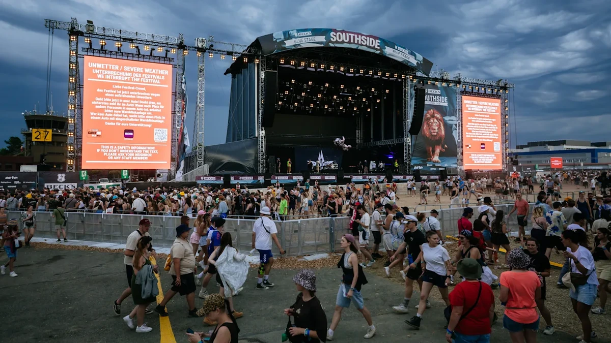 Wegen schwerem Unwetter: Southside-Festival unterbrochen