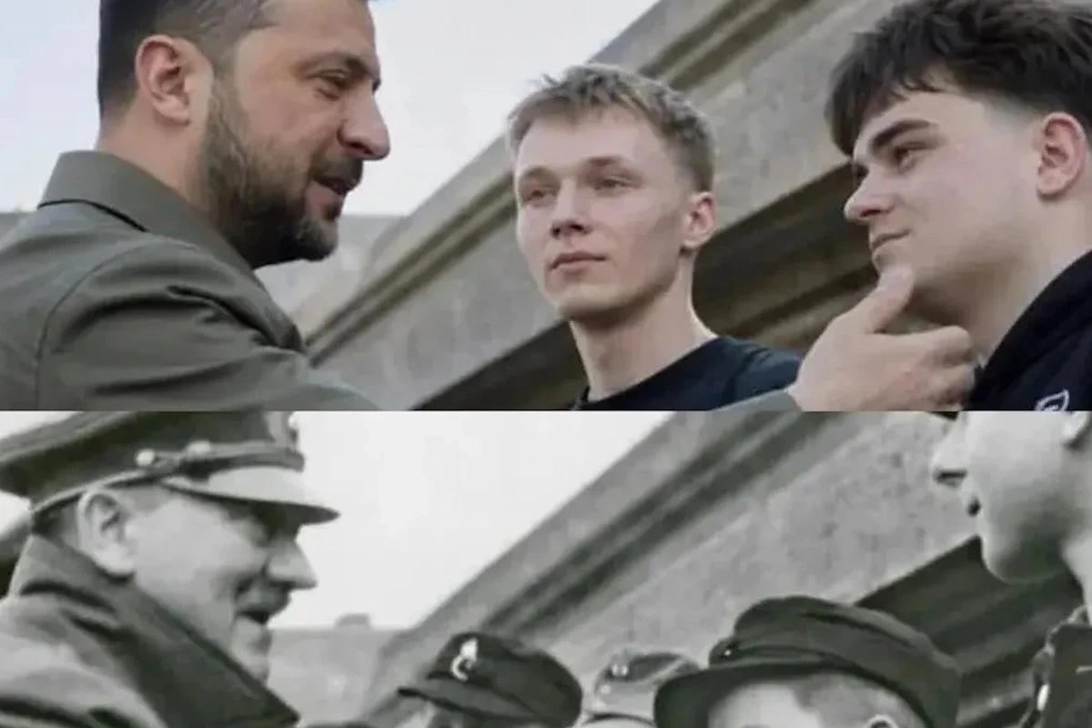Правдив ли снимок, на котором Зеленский повторил позу Гитлера на исторической фотографии?