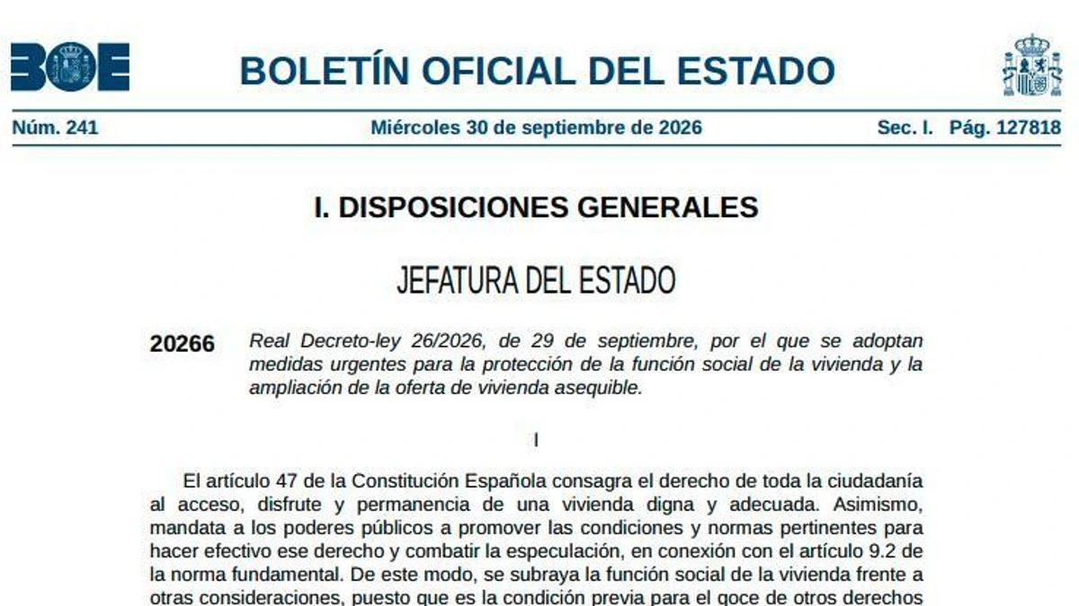 Consulta íntegro el decreto de vivienda del Gobierno aprobado tras el desahucio de Maricarmen y publicado en el BOE