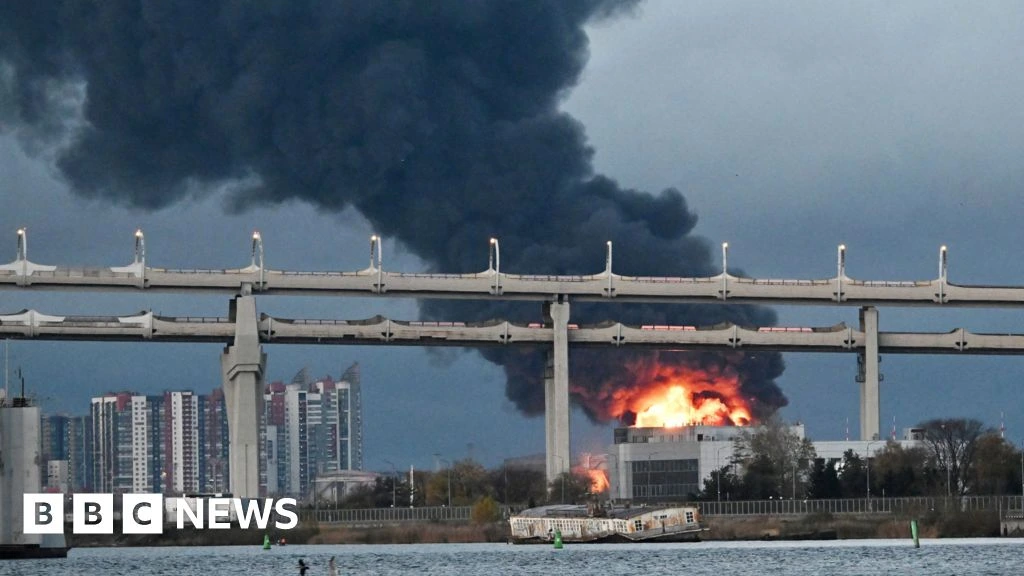 Oil facilities hit in deadly overnight attack on St Petersburg