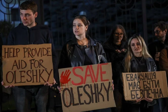 Dans la ville occupée d’Olechky, les Ukrainiens survivent dans des conditions « désespérées »