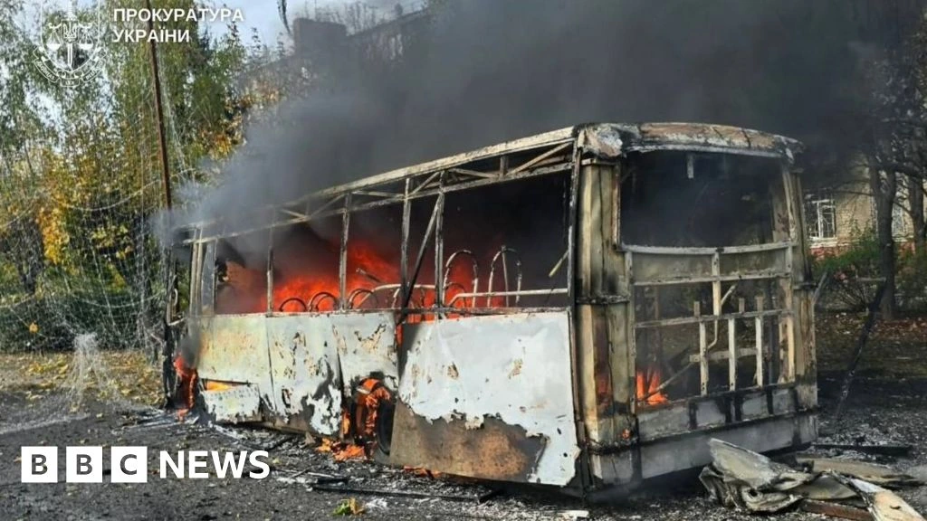 Russian strike on buses kills 33, say officials, as deadly attacks on Ukraine surge