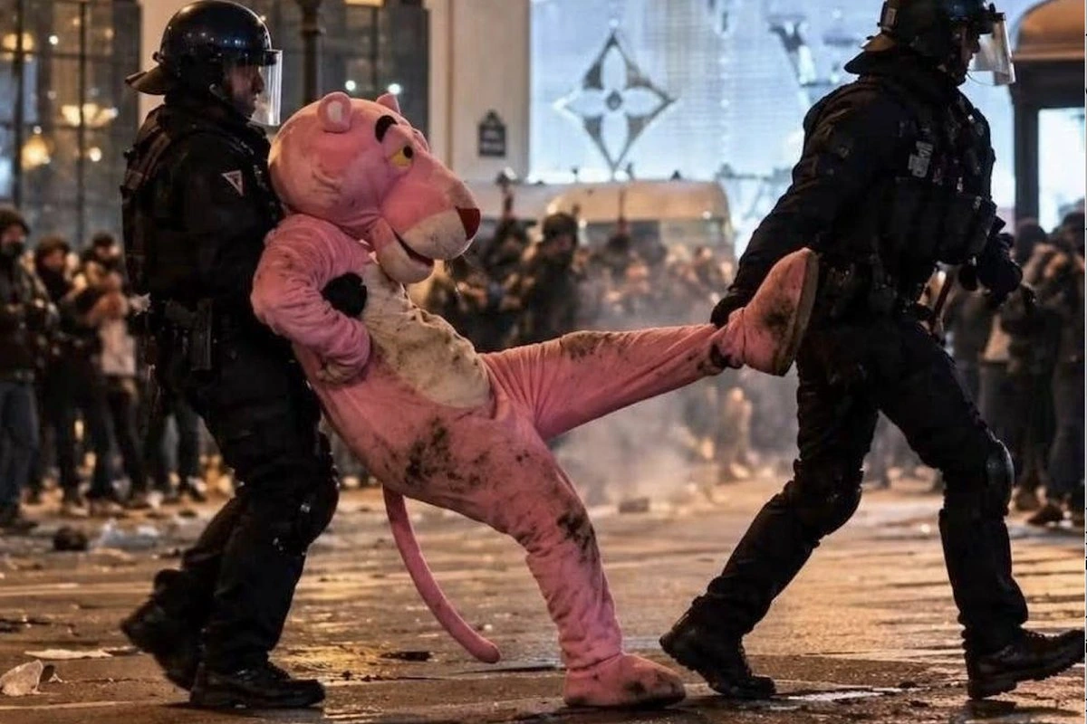 Правдиво ли это фото с протестов во Франции?